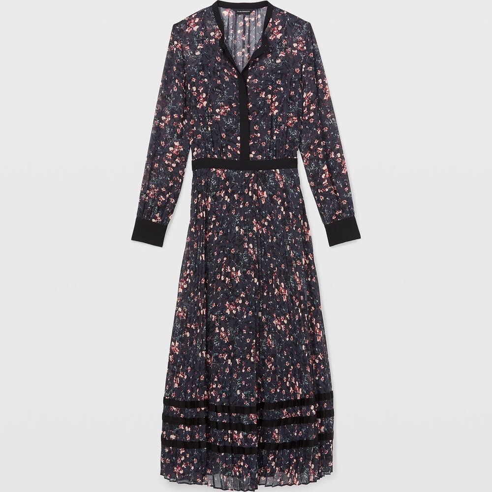 NWT Club Monaco Women's pleated floral shirt dress size 6